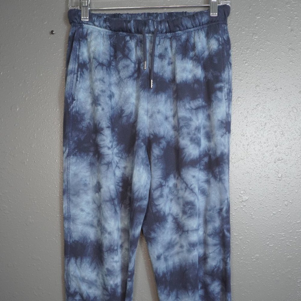 Old Navy Womens Blue Navy Tie Dye Sweat Jogger Pants Drawstring Size Small